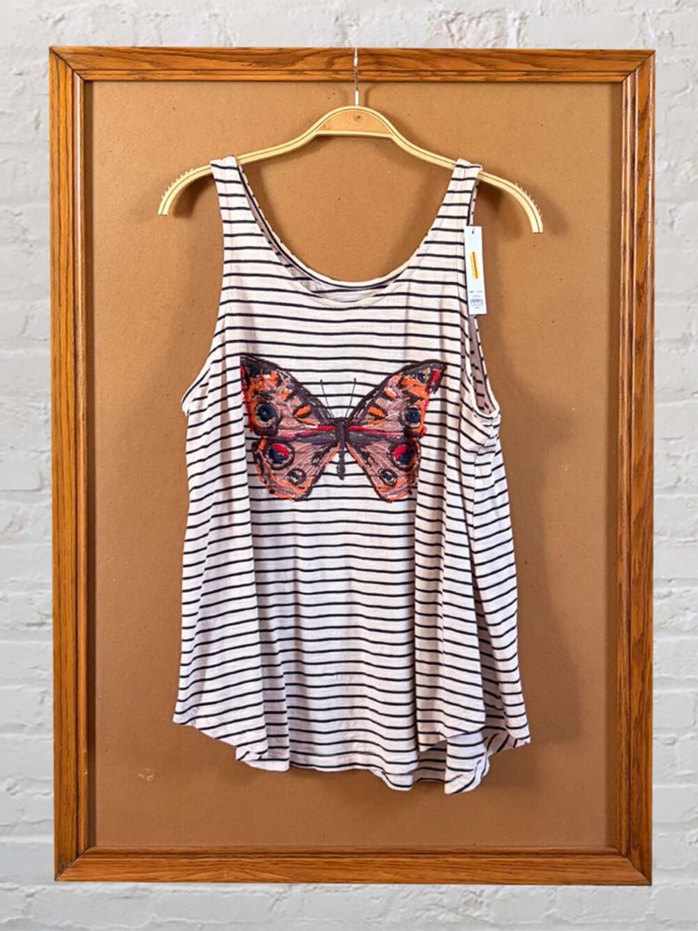 Sonoma Stripe Butterfly Tank Ladies Size Large